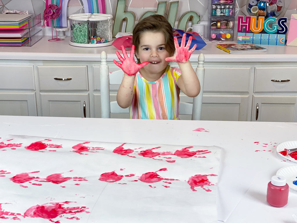 Kids Handprint Flag Craft