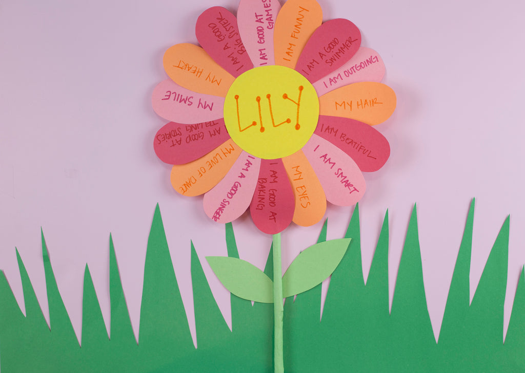 Paper Plate Self Kindness Flower Kids Craft