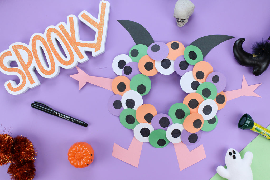 Monster Paper Plate Eye Ball Wreath Kids Craft