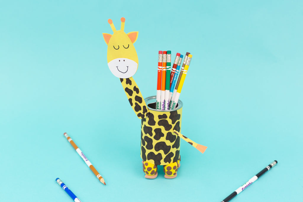 Giraffe Can Pencil Holder Kids Craft