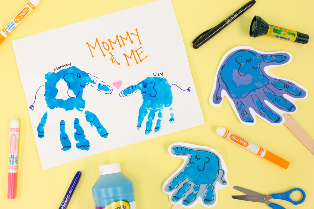 Mommy and Me Elephant Handprint Crafts