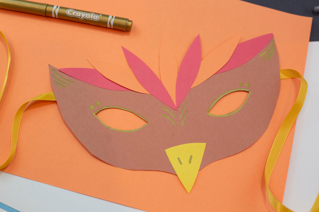 Owl Construction Paper Mask Kids Craft