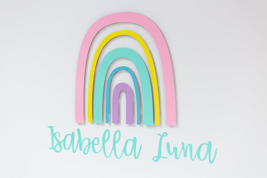 Cricut Kids Room Modern Rainbow Name Sign – Craft Box Girls