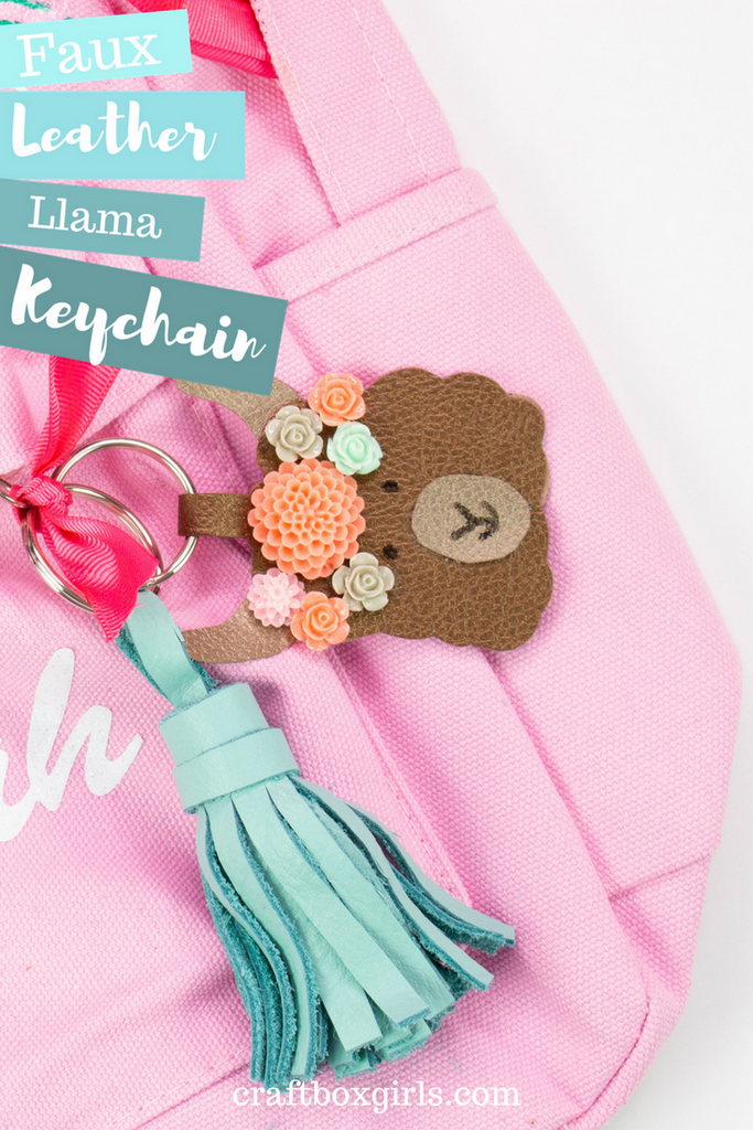 DIY Faux Leather Llama Keychain