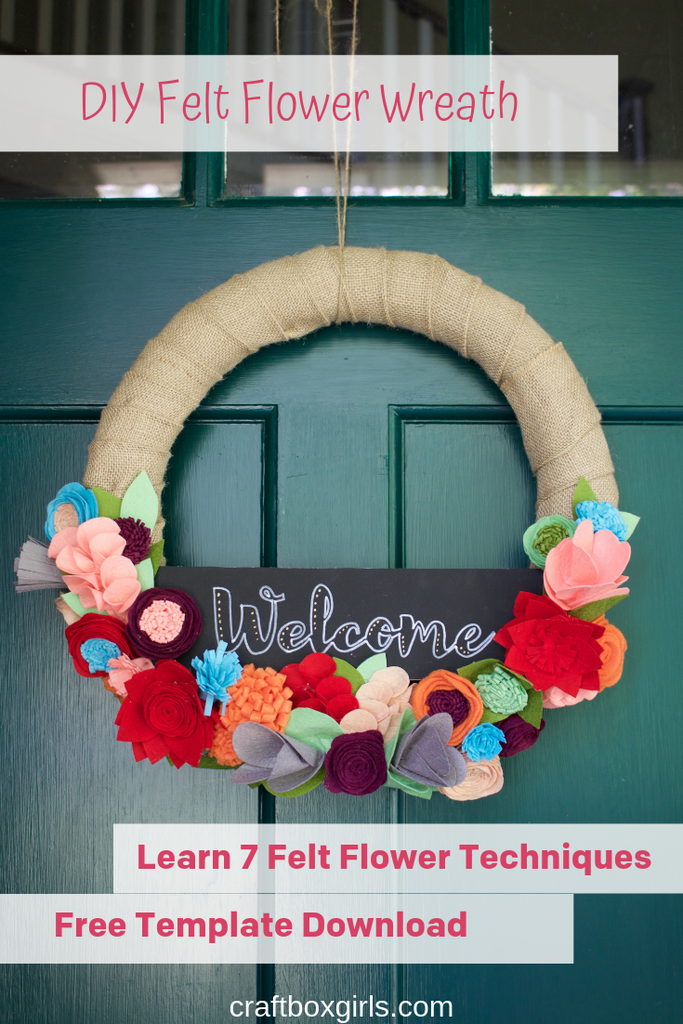 DIY Felt Flower Wreath