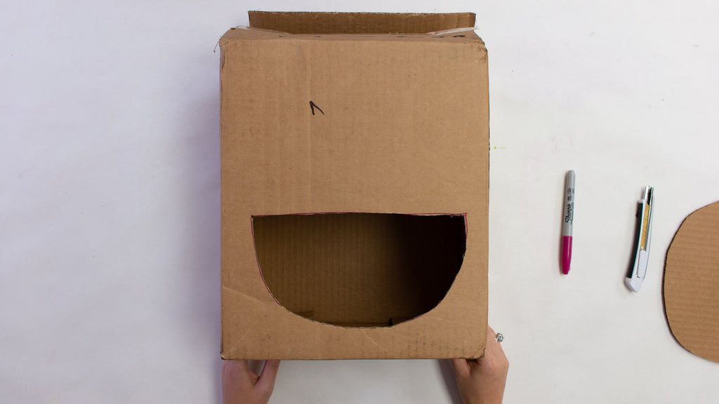 DIY Cardboard Box Monster Trick or Treat Station – Craft Box Girls
