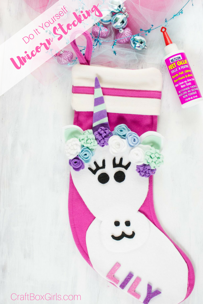 DIY Felt Unicorn Stocking – Craft Box Girls