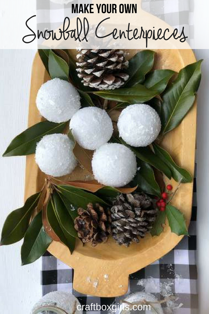 DIY Snowball Centerpieces