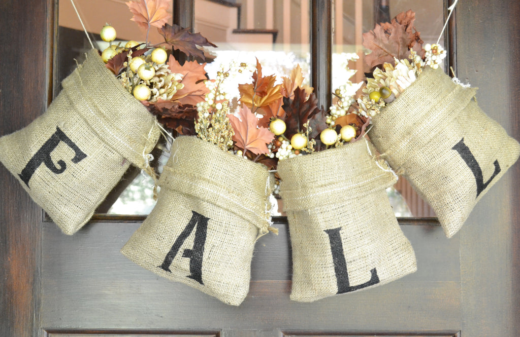 Burlap Fall Front Door Sign