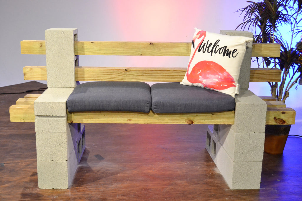 DIY Cinder Block Bench