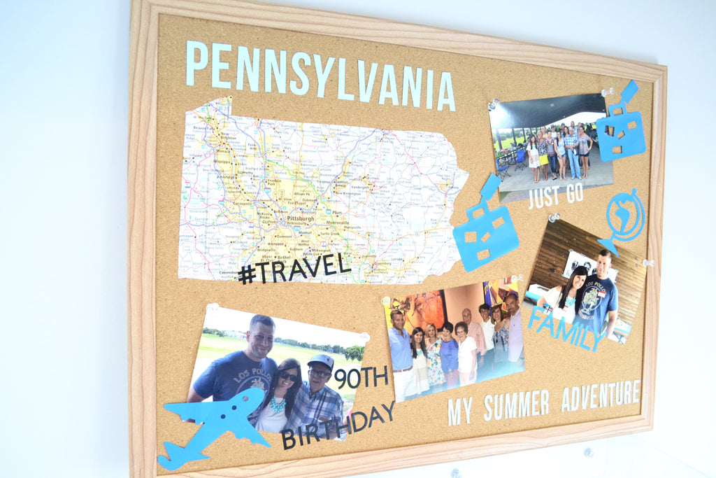 DIY Map Corkboard