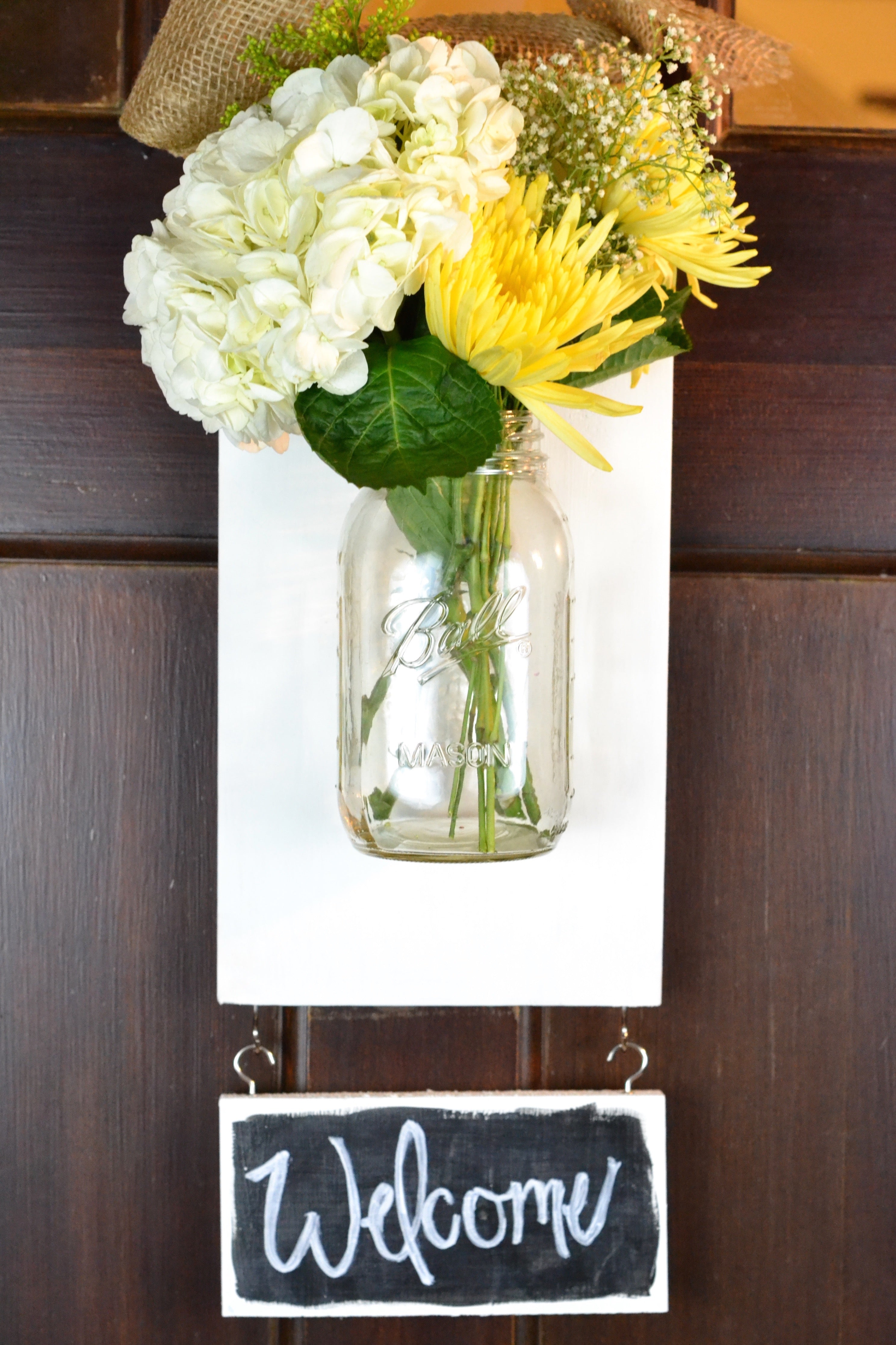 Front Door Mason Jar Vase