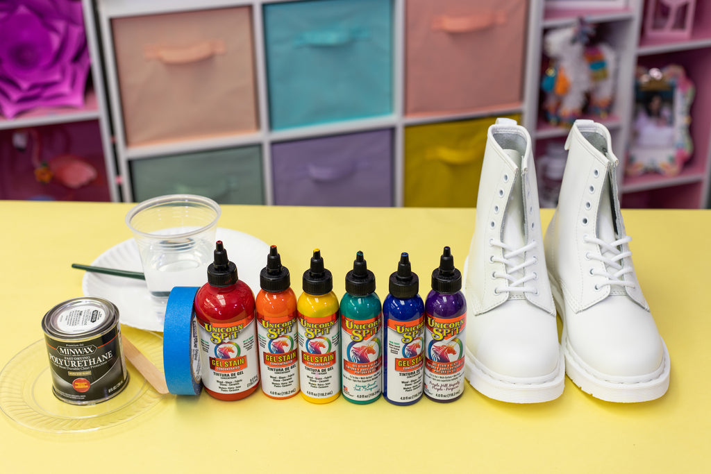 Unicorn SPiT Painted Rainbow Doc Martins – Craft Box Girls