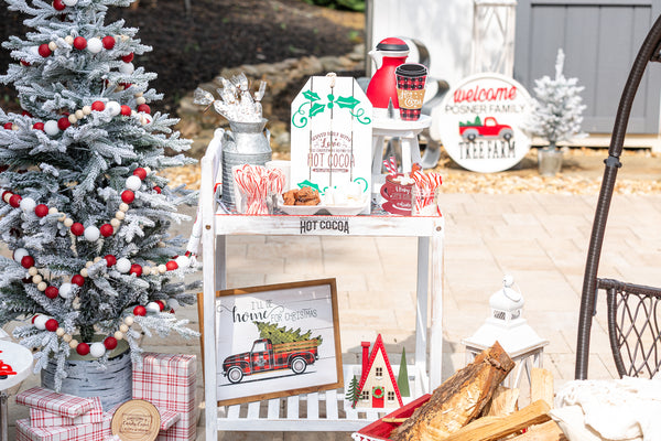 DIY Holiday Bar Cart