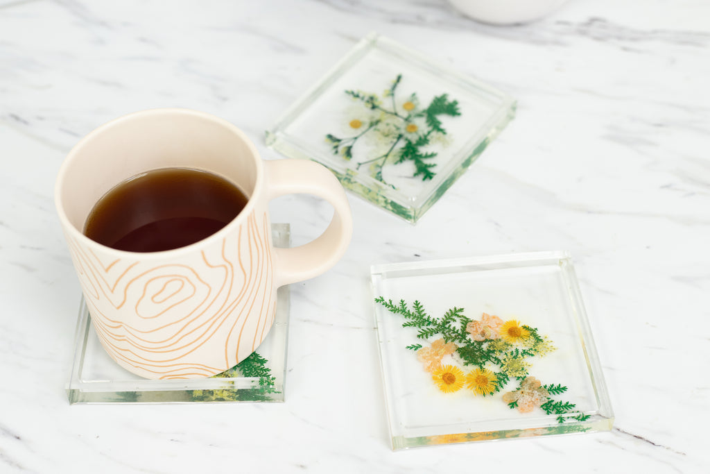 Epoxy Resin Pressed Flower Coasters