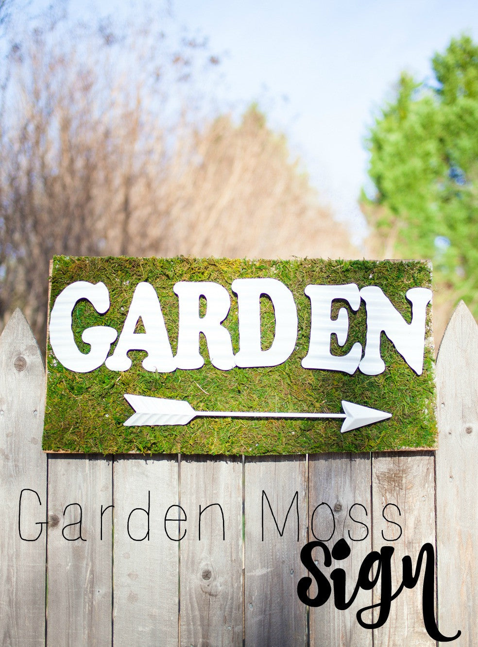 DIY Garden Moss Sign