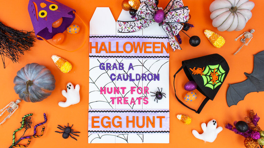 DIY Halloween Egg Hunt Sign