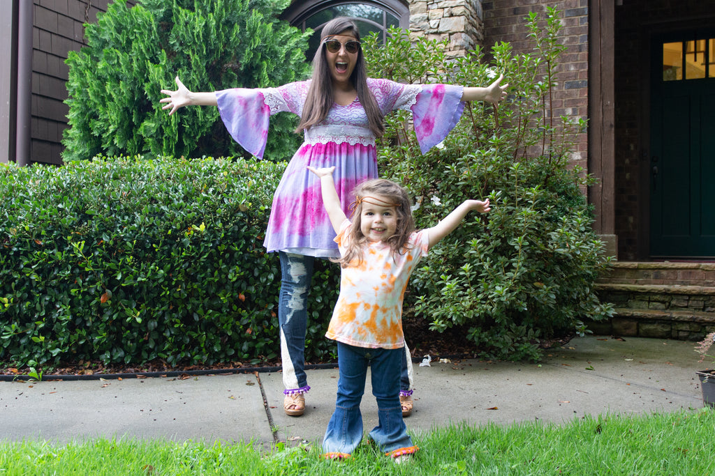 Mommy and Me DIY Tie Dye Hippie Costume