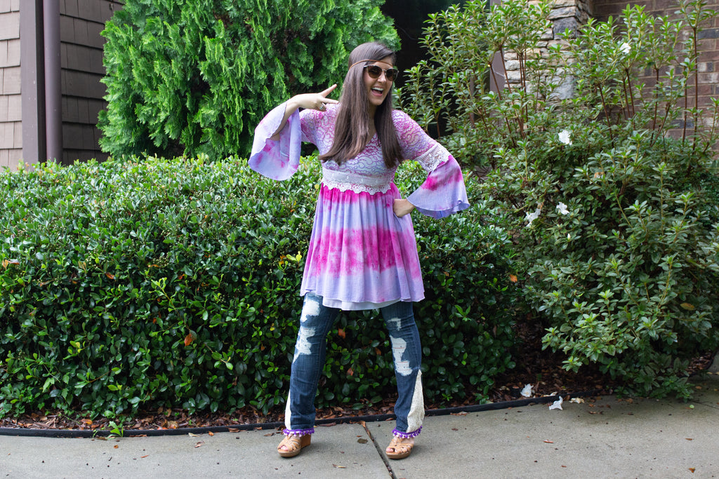 Two-Minute Tie-Dye Family Hippie Costume – Craft Box Girls