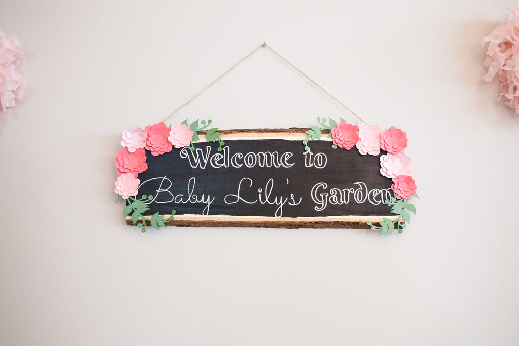 DIY Welcome Baby Shower Sign