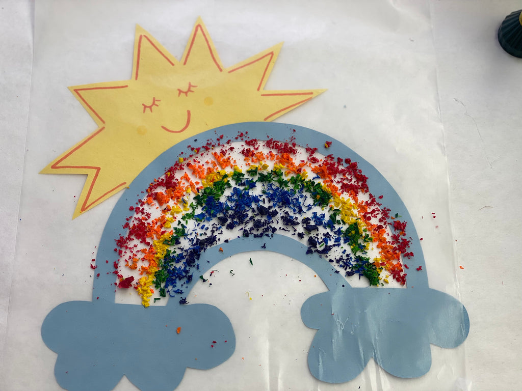 Kids' Craft: Wax Paper Rainbow Art