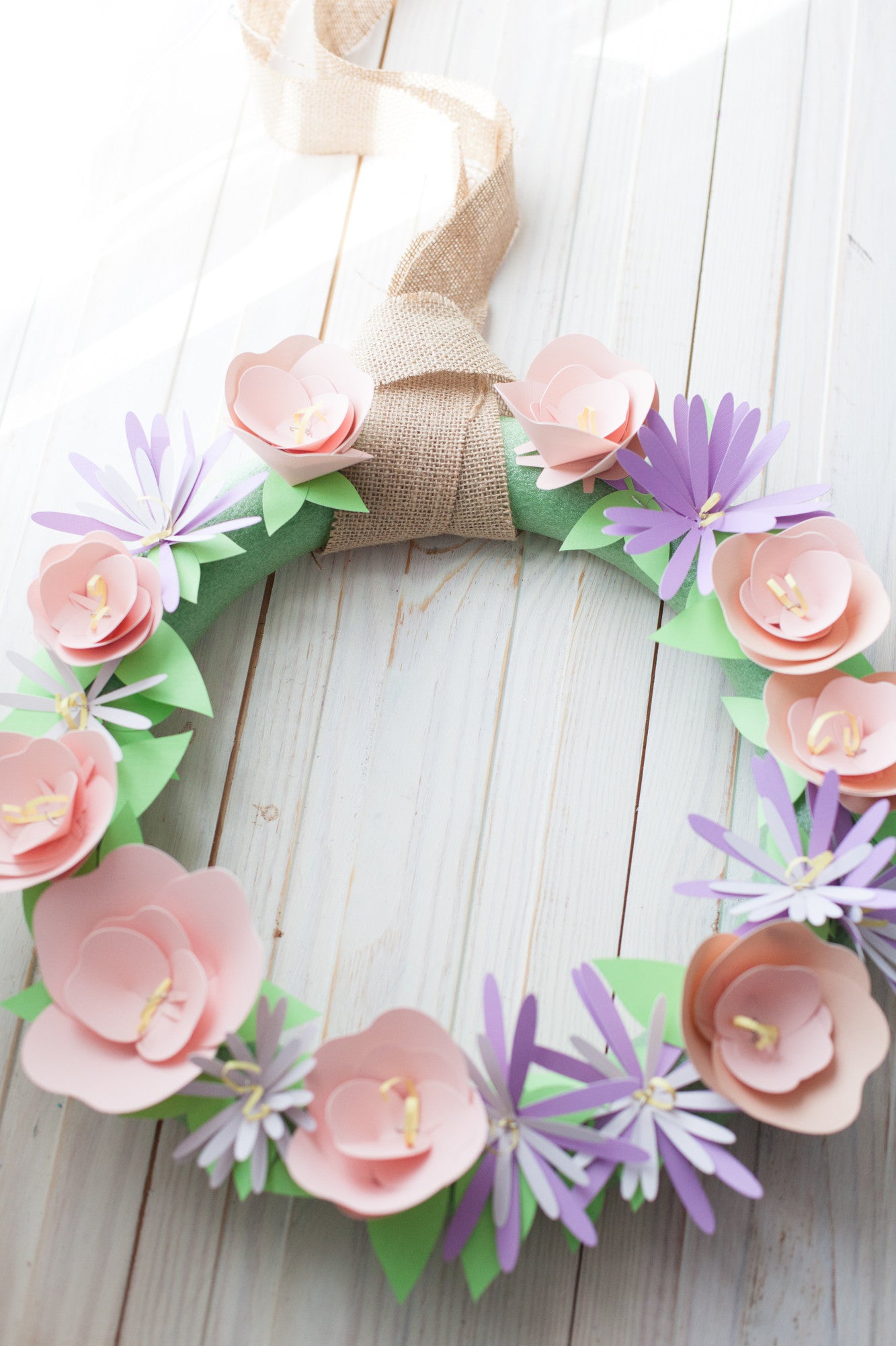 Paper Flower Wreath with Cricut