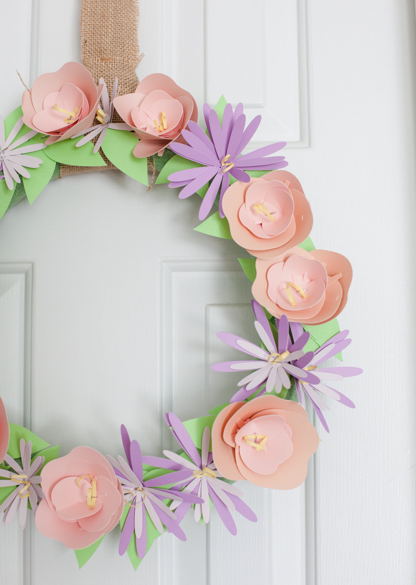 Paper Flower Wreath with Cricut