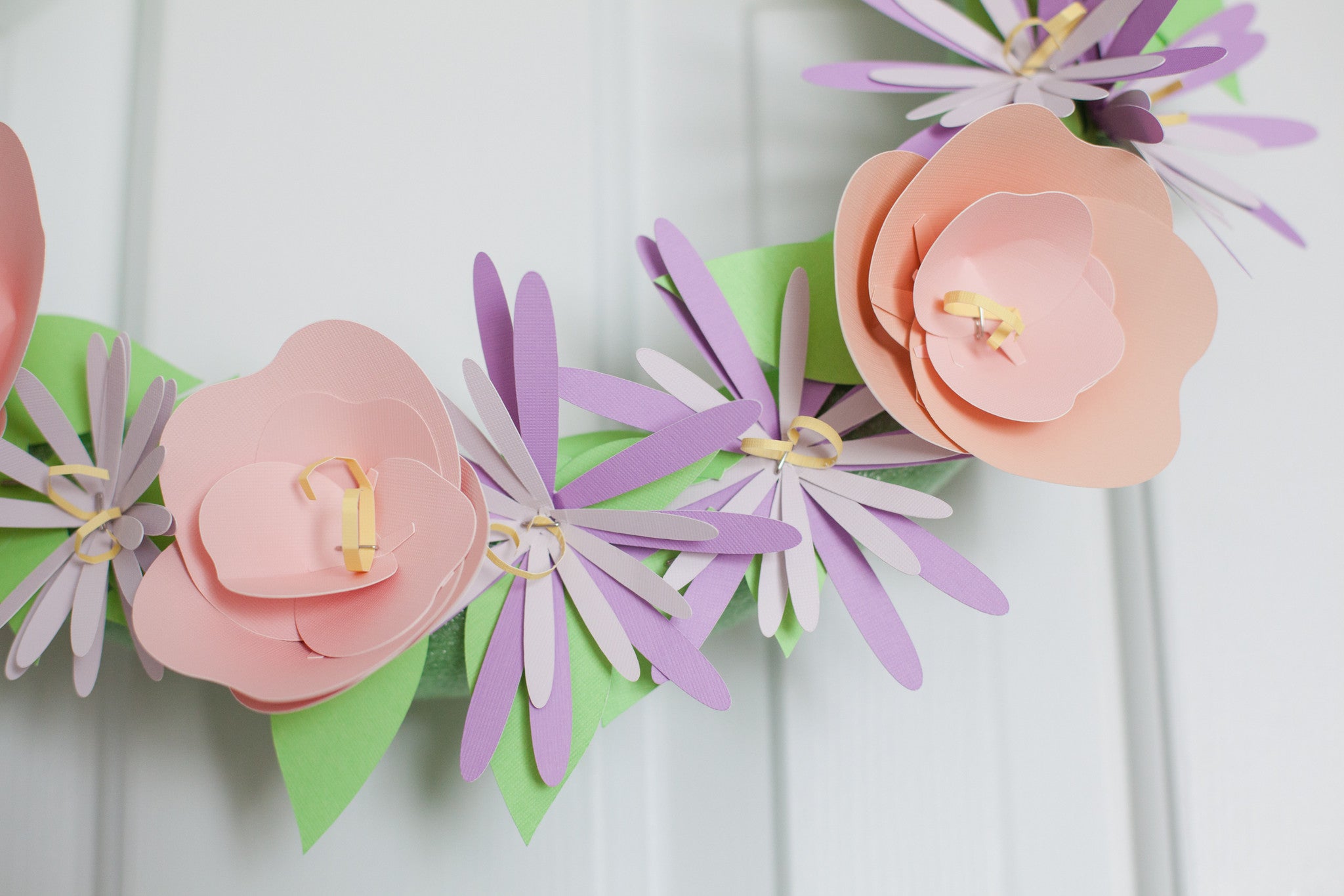 Cricut Wreath With Paper Flowers