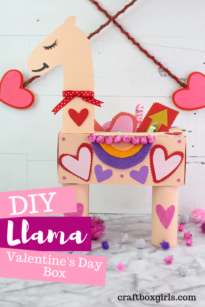 DIY Llama Valentine's Day Card Box
