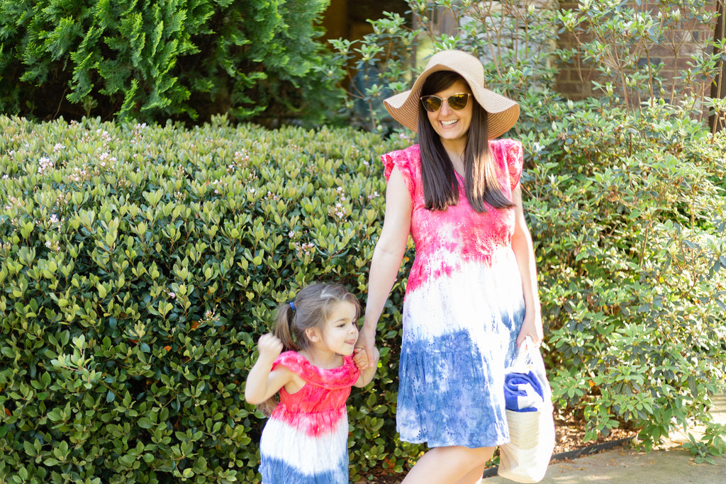 Mommy and Me Patriotic Tie-Dye Dresses