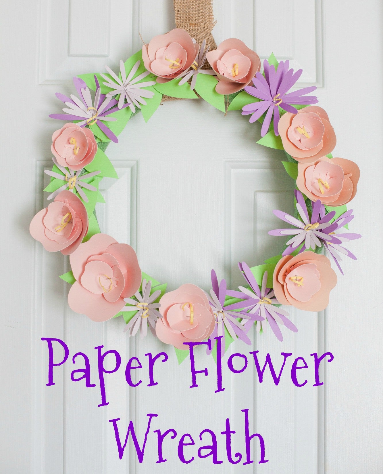 Paper Flower Wreath with Cricut