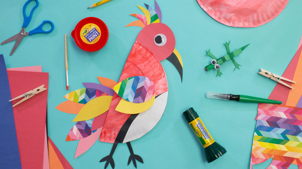 Paper Plate Parrot Kids Craft
