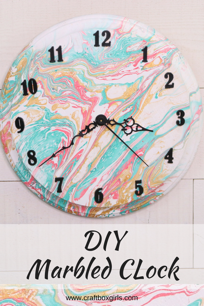 DIY Marbled Clock