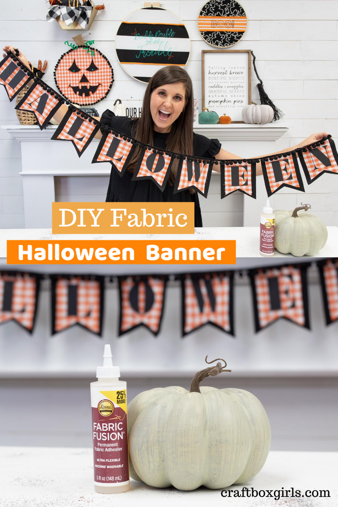 DIY No-Sew Fabric Halloween Banner