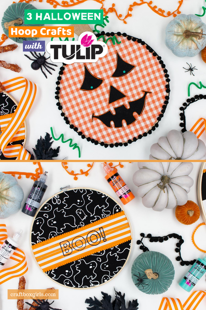 3 DIY Halloween Embroidery Hoop Signs 