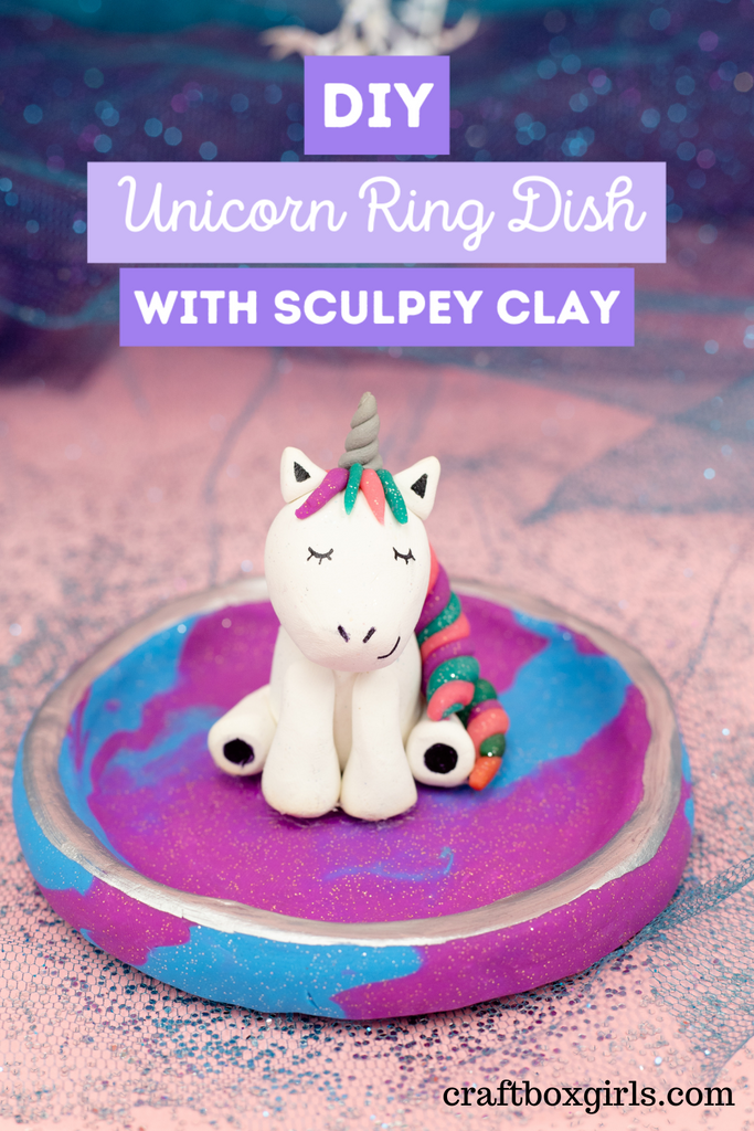 Sculpey III Glitter Unicorn Ring Dish