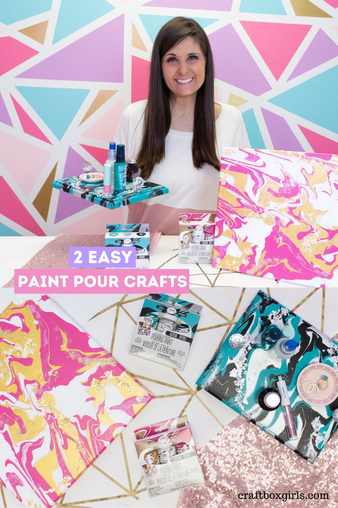 Easy Paint Pour Home Decor Projects