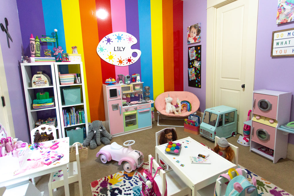 Rainbow Themed Kids Playroom