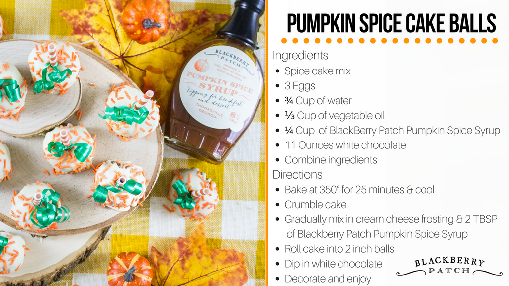 Pumpkin Spice Cake Balls Recipe