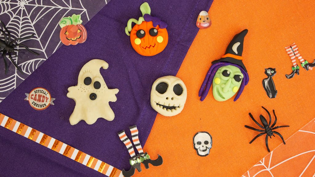 DIY Sculpey Glow in the Dark Halloween Pins