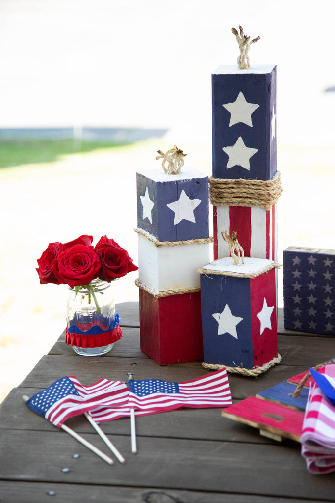 DIY Wooden Firecracker Centerpiece