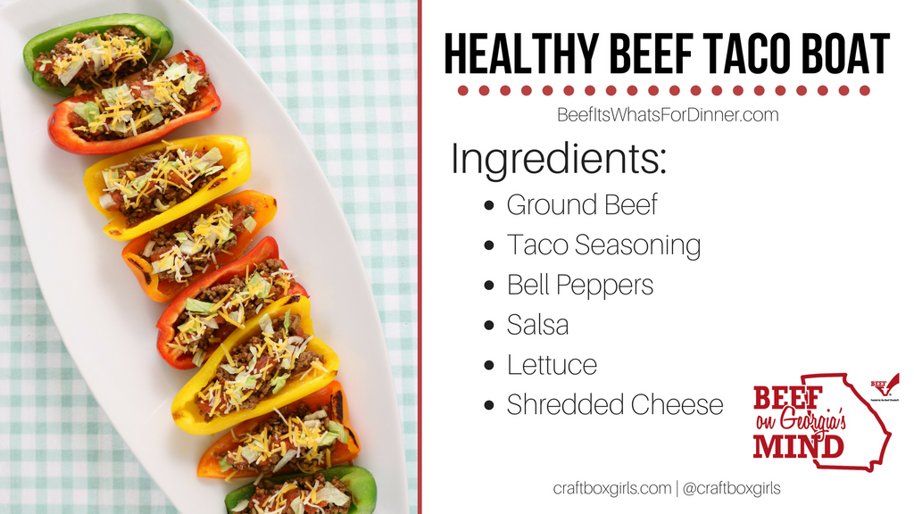 Healthy Beef Taco Boats