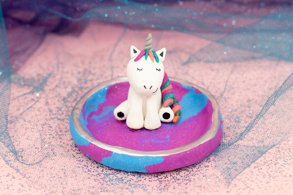 Sculpey Glitter Unicorn Ring Dish