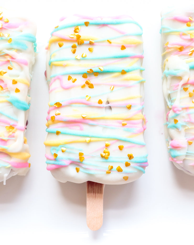 Candied Blueberry Unicorn Popsicle