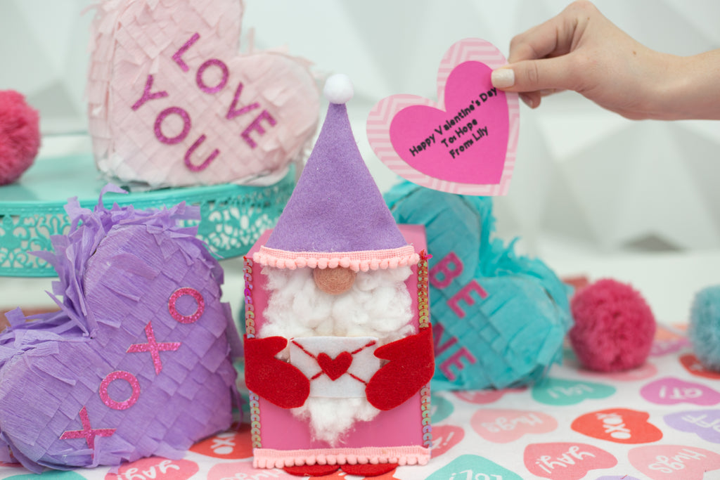 DIY Gnome Valentine's Day Card Box