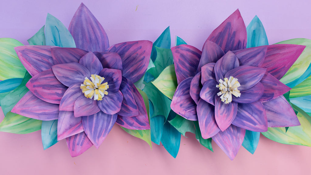 Giant Watercolor Paper Flowers
