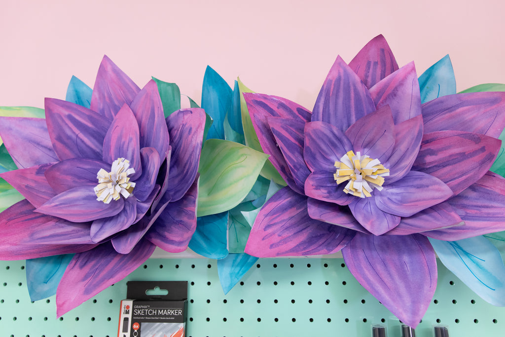 Giant Watercolor Paper Flower Garland