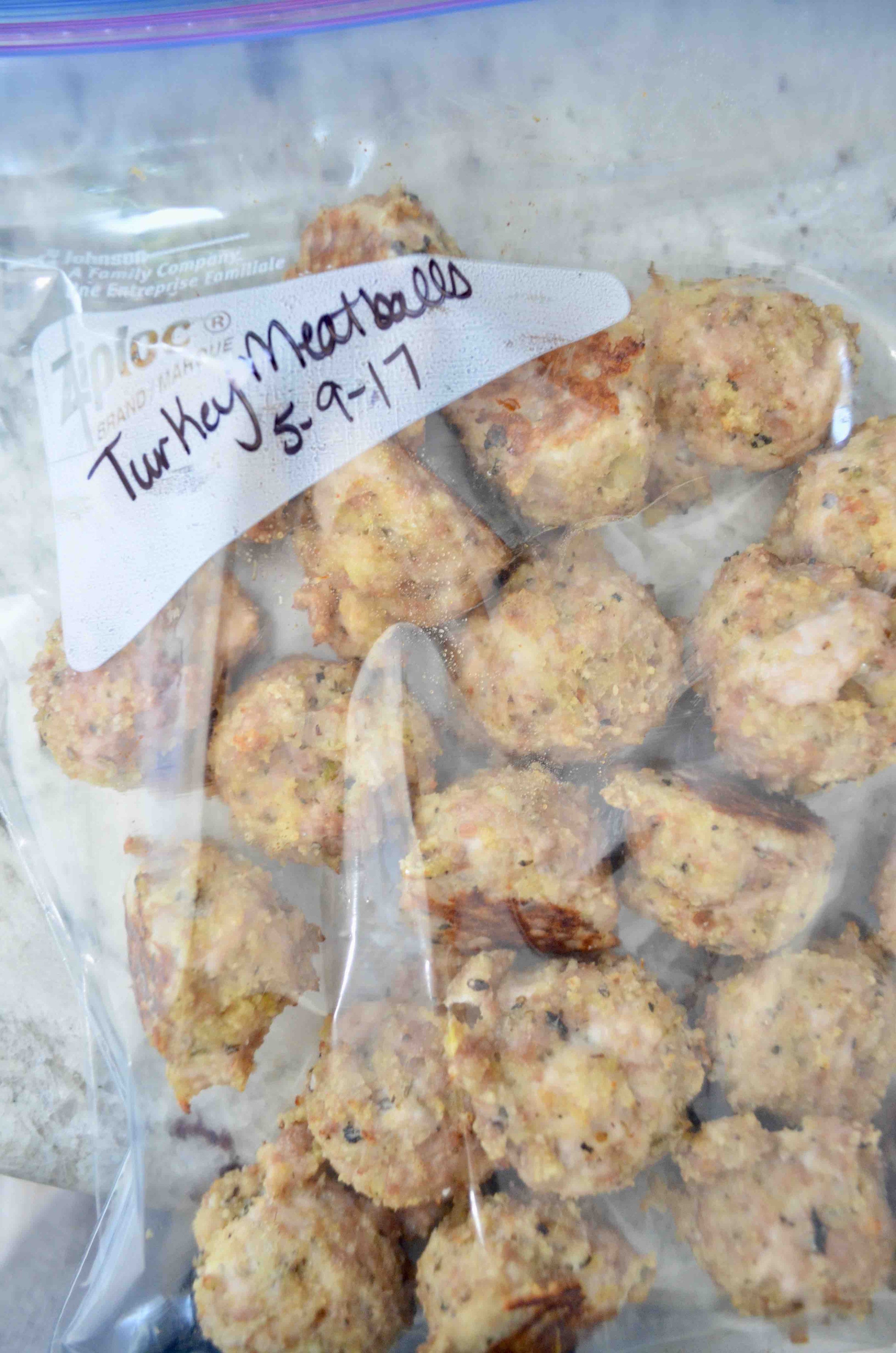 Freezer Friendly Turkey Meatballs