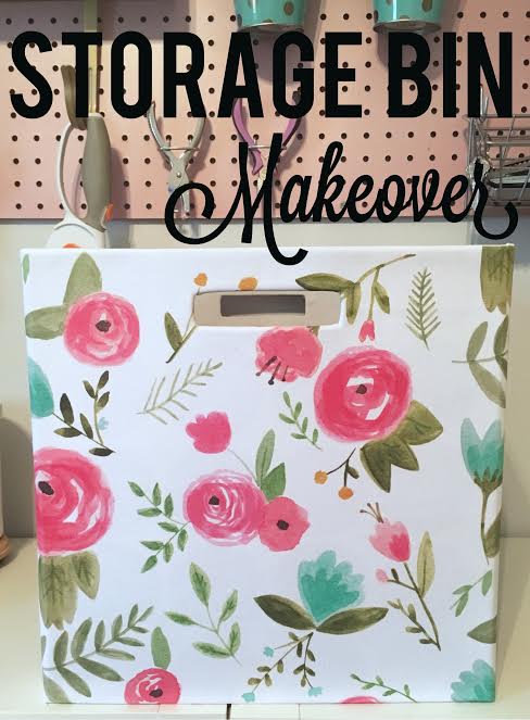 fabric storage bin makeover