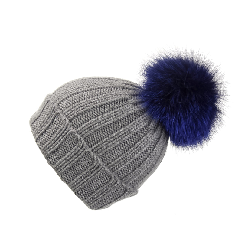 blue pom pom hat